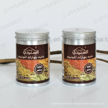 400ml Aluminum Tea Tin Can with Silkscreen Printing on Lid